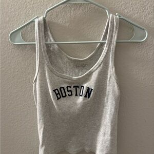 Brandy Melville Boston Gray Tank Top